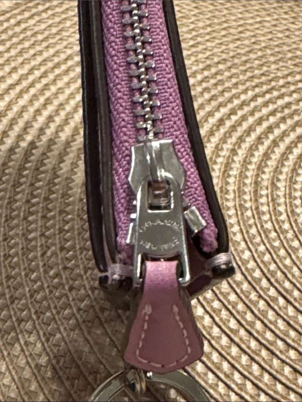 Coach Pink Floral Zip Card Case - Picture 4 of 10
